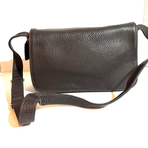 Coach vintage pebbles leather Dark Brown Leather Crossbody Bag - Picture 2 of 10